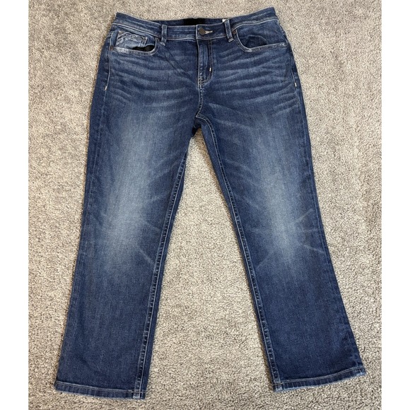 Denim - Buckle Black Fit 76 Skinny Jeans Women 30 Blue Faded Candiani Italian Denim Moto